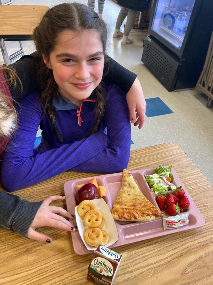 Marshwood students enjoy free meals and love fresh strawberries In January!