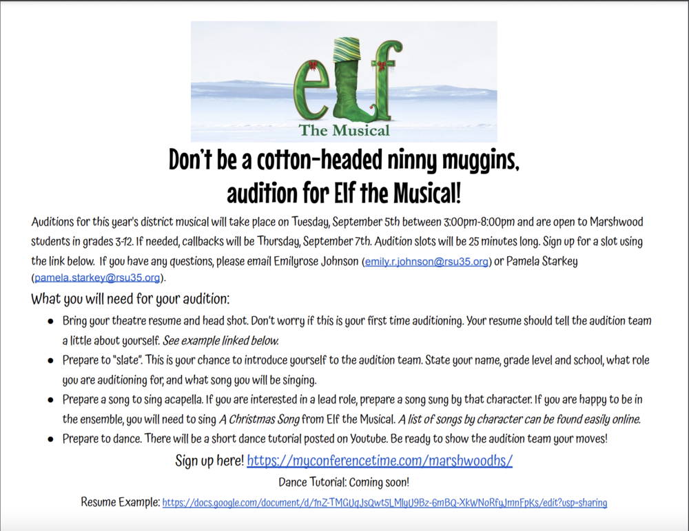 Elf Auditions