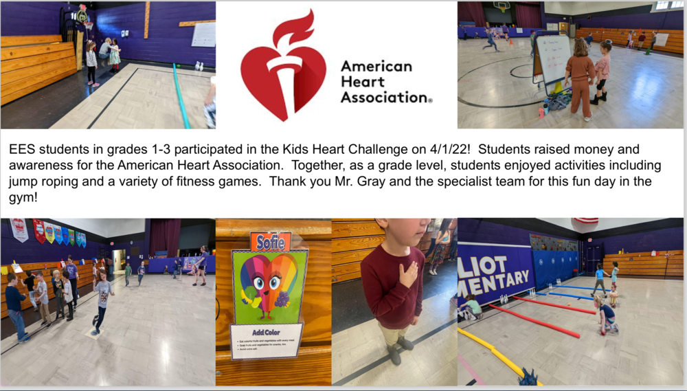 Eliot Elementary School Kids Heart Challenge