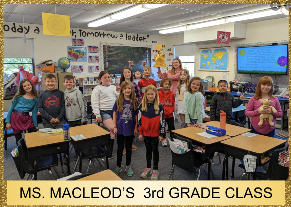 This Week's Golden Group Winners are Mrs. MacLeod's 3rd Grade Class!!   Nice work!!