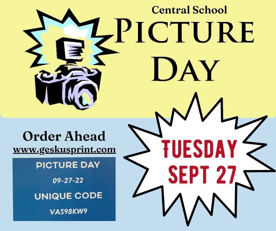 School Picture Day Tuesday the 27th