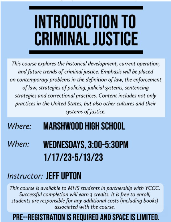 Officer Upton Offers a Course at Marshwood High School