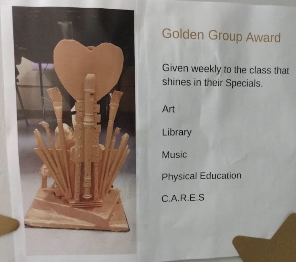 Good News from Eliot Elementary School  Mrs. Burnell's 1st Grade Class Awarded Golden Group for the Week