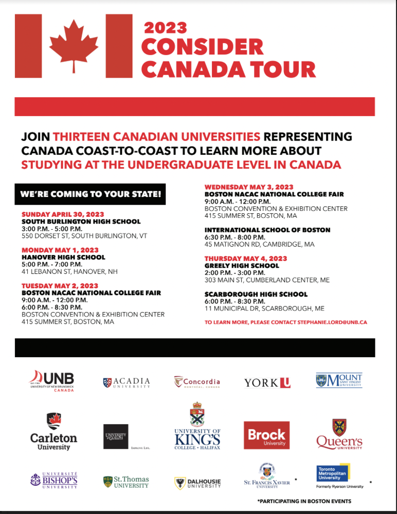 Consider Canada College Tour