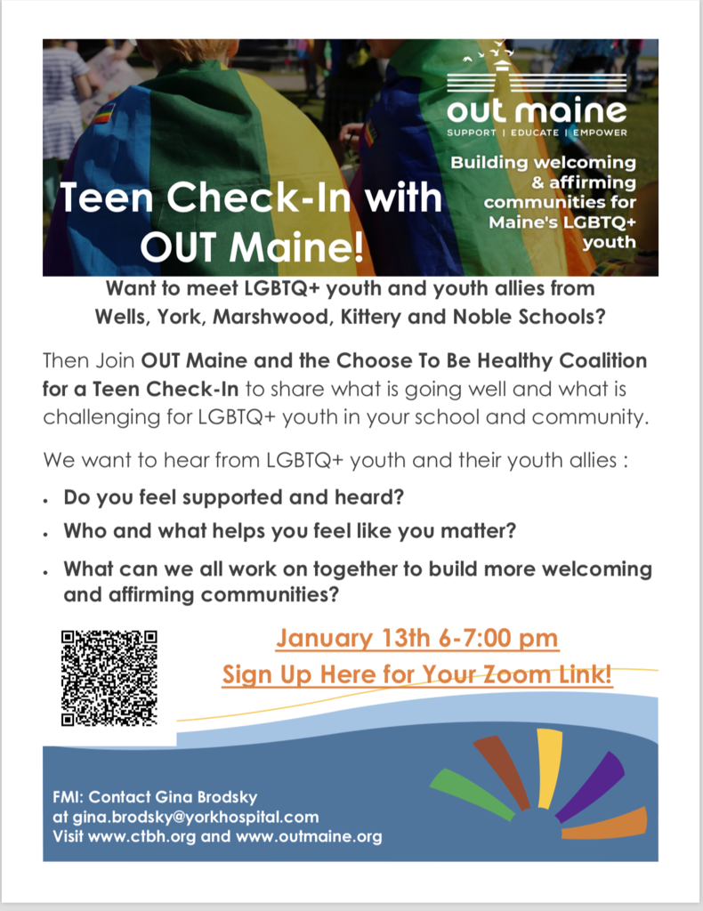 Teen check-in with OUT Maine