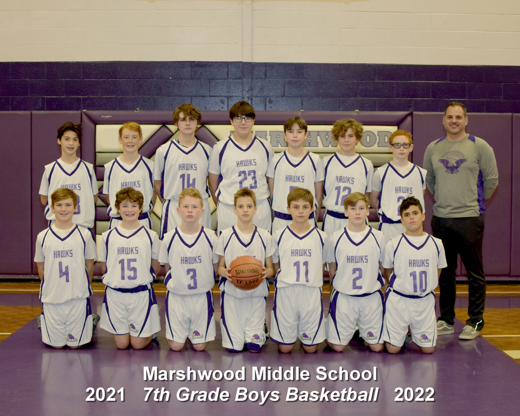 Seventh grade boys  basketball team