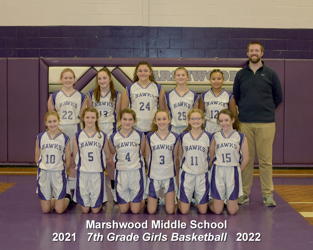 Seventh grade girls basketball team