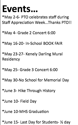 Events for May